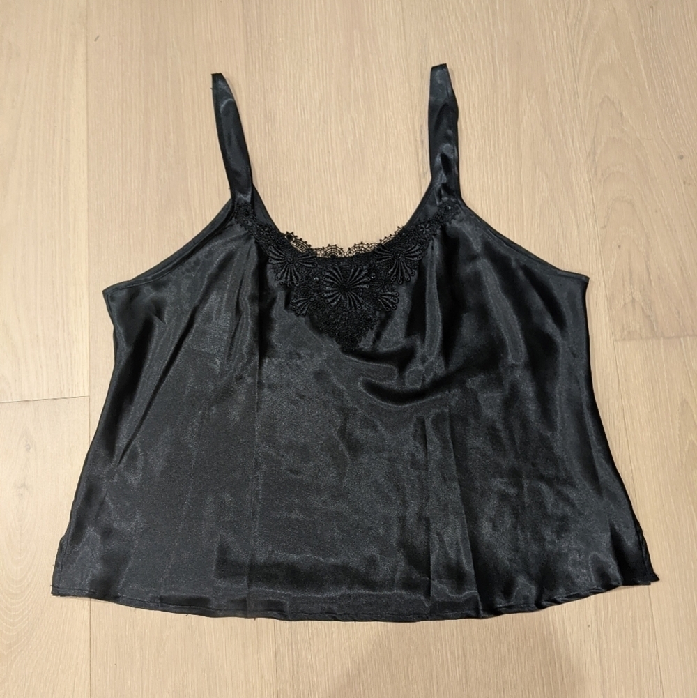 Vintage black satiny cami